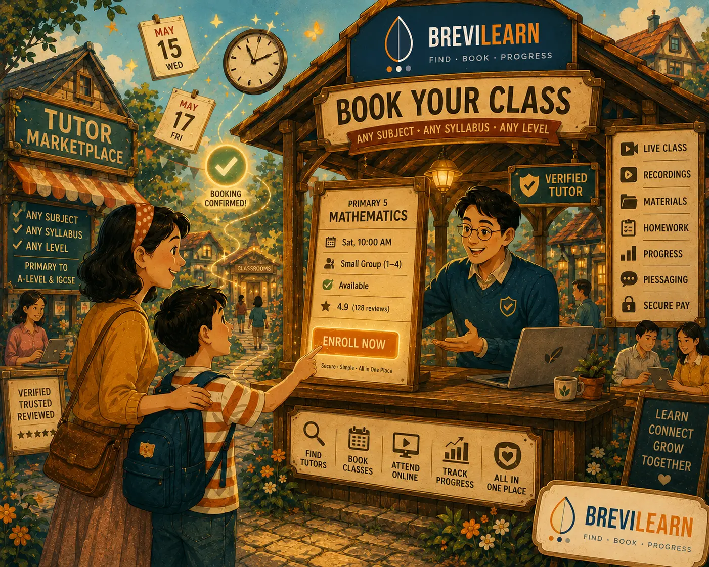 Booking confirmation on a laptop screen